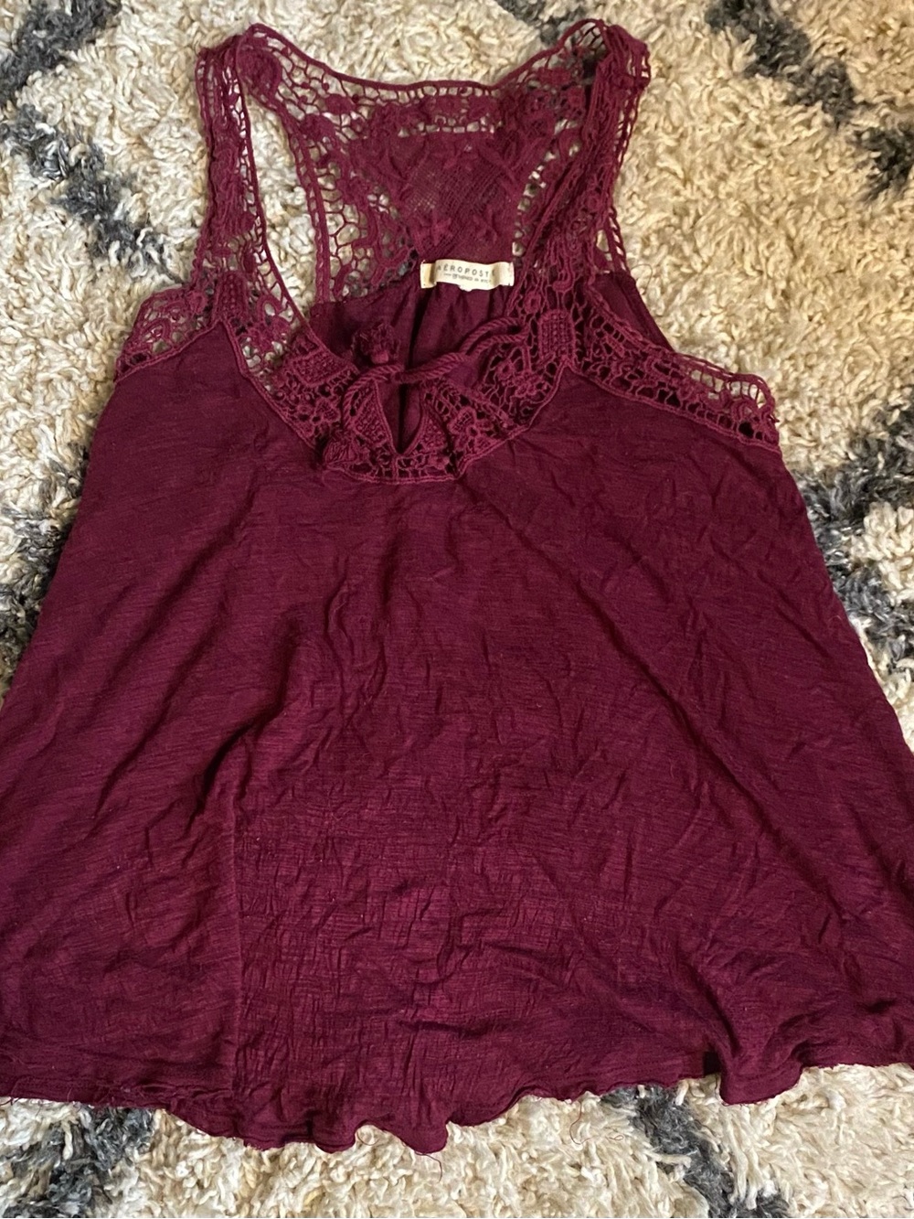 Aeropostale Lacey Tank—Burgundy
